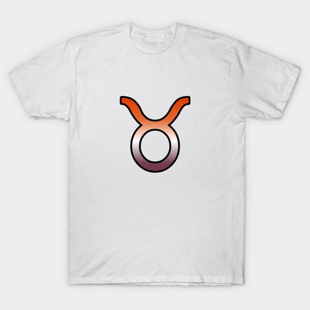 Taurus Lesbian Pride Symbol T-Shirt by SillyStarlight